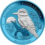 Australia AUSTRALIAN KOOKABURRA SPACE BLUE series SPACE EDITION $1 Dollar Silver Coin 2019 Galvanic plated 1 oz